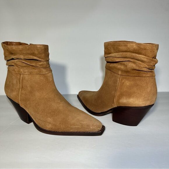 Vince Camuto Nerlinji Slouched Leather Western Boots - Picture 1 of 8